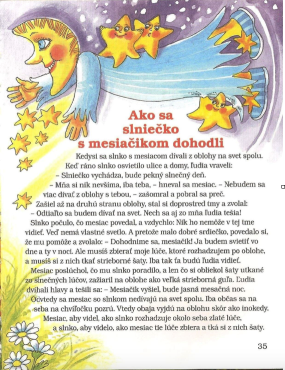 rozprávka o Slniečku a Mesiačikovi