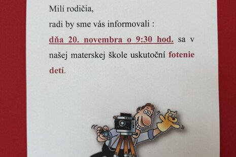 Vianočné fotenie- OZNAM