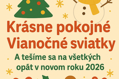 Prajeme príjemné prežitie vianočných sviatkov!